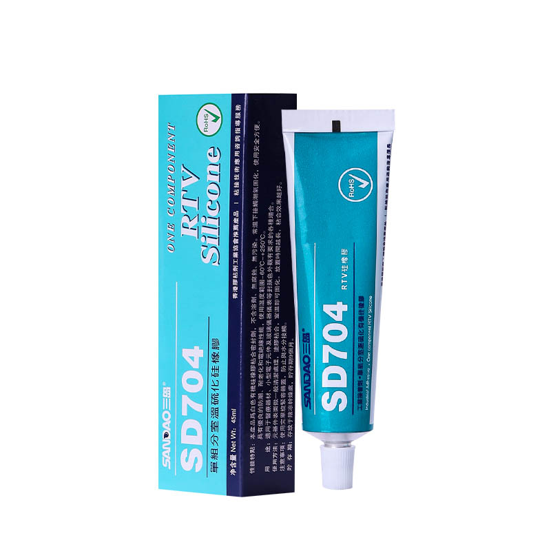 Sandao 704 Silicone Rubber High Temperature Resistant Sealant LED Lamp Electronic Components Bonding Fixed Waterproof Insulation Silicone