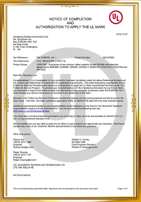Certificate Of Honor