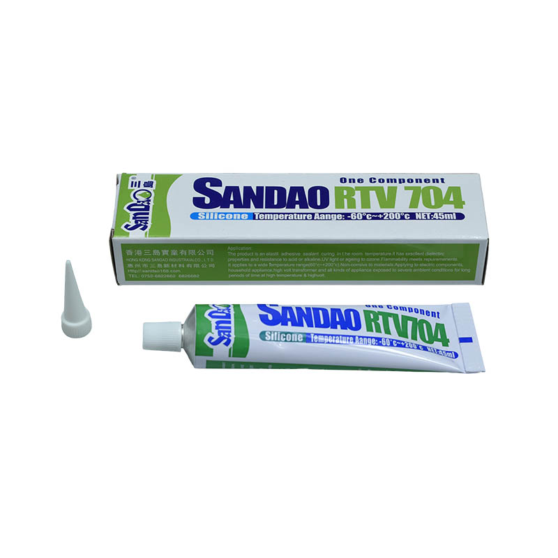 Sandao 704 Silicone Rubber High Temperature Resistant Sealant LED Lamp Electronic Components Bonding Fixed Waterproof Insulation Silicone